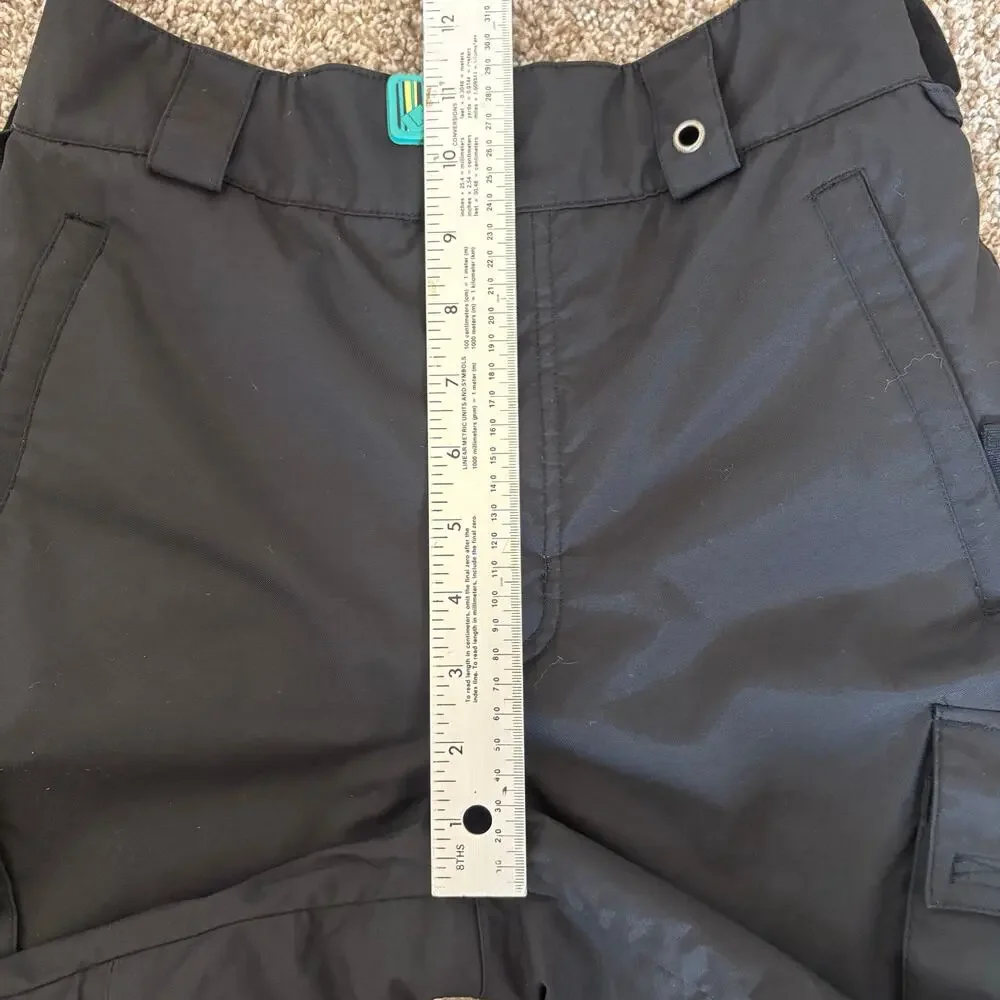 Burton Youth M Snowboard Pants Black Insulated Cargo Waterproof Ski Boys Girls